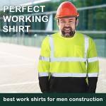 Zhanmai 6 Pack High Visibility Long Sleeve Shirts