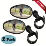 2-Pack Rotating Round Bike Handlebar Mirrors