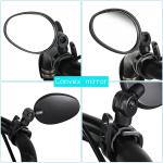 2-Pack Rotating Round Bike Handlebar Mirrors