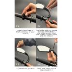 360° Rotating Bike Handlebar Rearview Mirrors - 2 Pack