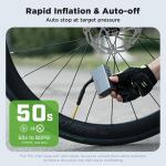 AIRBANK Mini Electric Bike Pump with Gauge