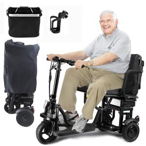 Foldable Electric Three-Wheel Scooter, 300W, 15 Miles