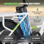 500W Electric Cargo Bike, 60-Mile Range, 20" Tires