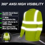 High Visibility Long Sleeve Reflective Safety Shirt