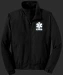 Reflective Logo Fleece Lined Cycling Jacket