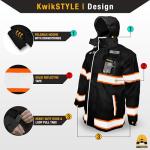 KwikSafety Hi-Vis Black Torrent Rain Jacket
