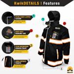 KwikSafety Hi-Vis Black Torrent Rain Jacket