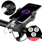 40000LM USB Rechargeable Bike Headlight and Power Bank