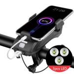 40000LM USB Rechargeable Bike Headlight and Power Bank