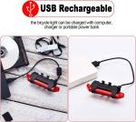 USB Rechargeable LED Bike Headlight and Taillight Set