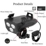 40000LM USB Rechargeable Bike Headlight and Power Bank