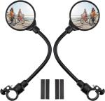 2 Pack Adjustable Rotatable Bike Handlebar Mirrors