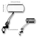 360° Rotating Bike Handlebar Rear View Mirrors