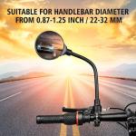 2 Pack Adjustable Rotatable Bike Handlebar Mirrors
