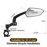 Bike Handlebar Mirrors – Rotatable Rear View Pair