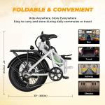 Aipas 20'' Folding Electric Bike 750W 62 Miles