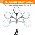 2 Pack Adjustable Rotatable Bike Handlebar Mirrors