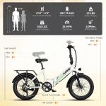 Aipas 20'' Folding Electric Bike 750W 62 Miles