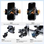 TOPK Quick Install Phone Mount for Motorcycles and Bikes