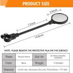 2 Pack Adjustable Rotatable Bike Handlebar Mirrors