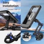 Waterproof Motorcycle Handlebar Phone Mount for Smartphones