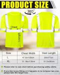 JaGely 6 Pack High Visibility Safety Shirts