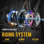 500W 27.5" Electric Mountain Bike with 21 Speeds