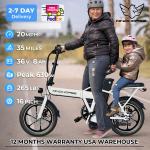 Folding Electric Bike 35 Miles Range 20MPH