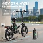 20" Electric Folding Bike 750W 48V Commuter