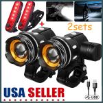 USB Rechargeable LED Bike Light Set