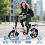 Folding Electric Bike 35 Miles Range 20MPH