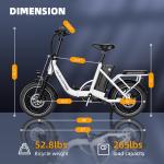 Peak 630W Folding Electric Bike with Suspension
