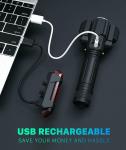USB Rechargeable LED Bike Headlight Set