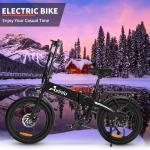 850W Folding Electric Bike for Adults - Blue