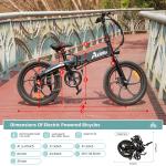 850W Folding Electric Bike for Adults - Blue