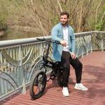 850W Folding Electric Bike for Adults - Blue