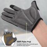 Gray Full Finger Touchscreen Cycling Gloves