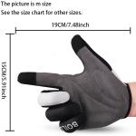 Gray Full Finger Touchscreen Cycling Gloves