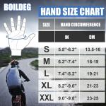 Gray Full Finger Touchscreen Cycling Gloves