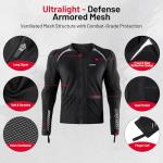 Men's CE Armor Mesh Motorcycle Jacket with Reflective Strips