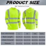 Amylove 4 Pack Reflective Safety Hooded T-Shirts