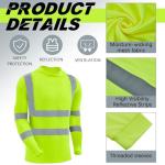Amylove 4 Pack Reflective Safety Hooded T-Shirts