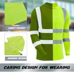 Amylove 4 Pack Reflective Safety Hooded T-Shirts