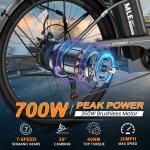 MOPHOTO 26" 700W 7-Speed Adult Electric Bike
