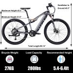 27.5" Mountain Electric Bike 1000W Full Suspension