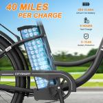 MOPHOTO 26" 700W 7-Speed Adult Electric Bike