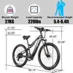 27.5" Mountain Electric Bike 1000W Full Suspension