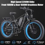 KETELES 26" Full Suspension Dual Motor E-Bike