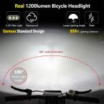 1200 Lumens Rechargeable Bike Light with Waterproof Beam
