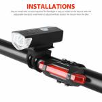USB Rechargeable LED Bike Headlight and Taillight Set